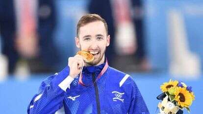 דולגופיאט לאחר הזכייה בטוקיו. | עמית שיסל, הוועד אולימפי