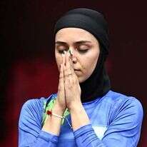 האצנית האיראנית פארזנה פשיחי. | EPA האצנית האיראנית פארזנה פשיחי. | EPA