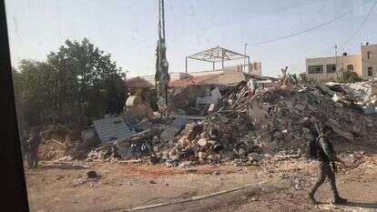 מתחם העסקים הבלתי חוקי בחיזמא, בצפון ירושלים, הבוקר. | שלמה פיוטרקובסקי