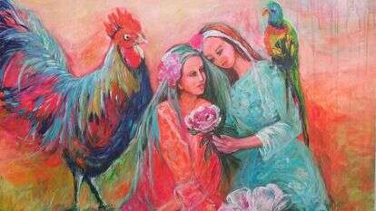 תמר גרינפלד, "לך באהבה", שמן ואקריליק על בד, 2016