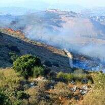 שריפה בגליל העליון בעקבות נפילת רקטה. | עופר (פושקו) מוסקוביץ