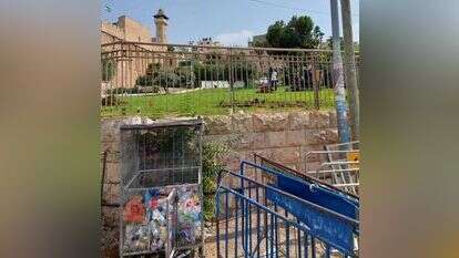 עבודות ההנגשה במערת המכפלה. | בצלמו