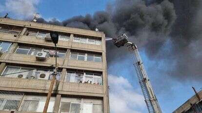 השריפה בתל-אביב. | דוברות והסברה כב"ה מחוז דן
