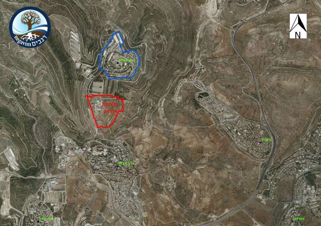 השטח המיועד לבנייה פלסטינית בין ראש צורים לאלון שבות. ציולם: רגבים