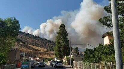 שריפה סמוך לקריית שמונה, ארכיון. | רן כהן
