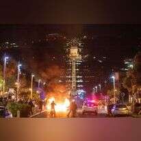 מהומות והצתת פחים בחיפה במהלך הפרעות. | מישל דוט קום