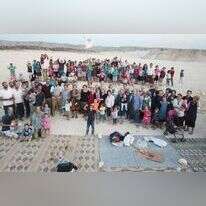 תושבי חירן בשטח המיועד ליישוב הקבע. | דוברות חירן