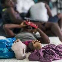 נפגעי רעידת האדמה בבית חולים בהאיטי. | AFP