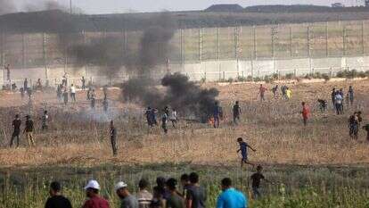 ההתפרעויות על גדר הרצועה, שבת. | AFP