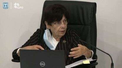 השופטת מרים נאור ביומה השני של ועדת החקירה לאסון מירון. | לע"מ