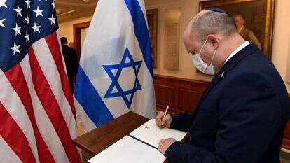 ראש הממשלה נפתלי בנט בביקורו בוושינגטון, אתמול. | אבי אוחיון -לע״מ