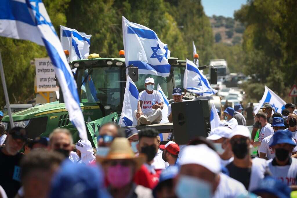 חקלאים מפגינים, | פלאש 90