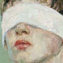 ישראל דרור חמד, כיסוי עיניים, 2017 , מתוך התערוכה "צייר־לקט" המוצגת במוזיאון תל אביב לאמנות | אבי אמסלם