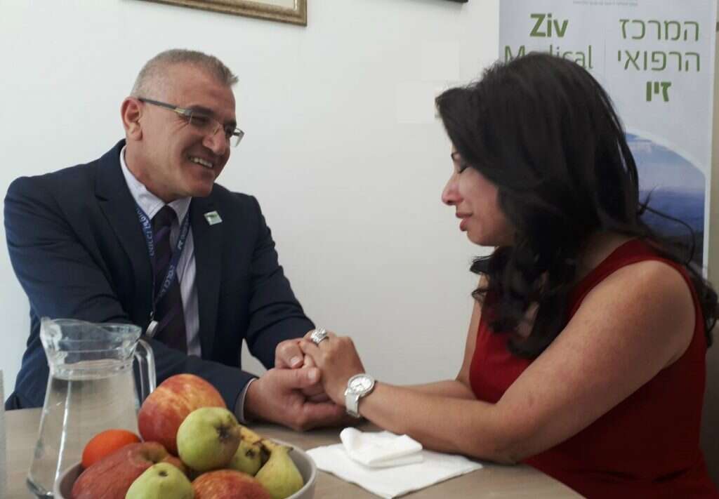 ד''ר סלמאן זרקא-מנהל המרכז הרפואי זיו בצפת ובריג'יט גבריאל. | המרכז הרפואי זיו