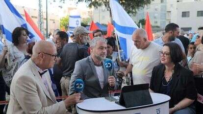 שמעון ריקלין בשידור בערוץ 20. | גדעון מרקוביץ'