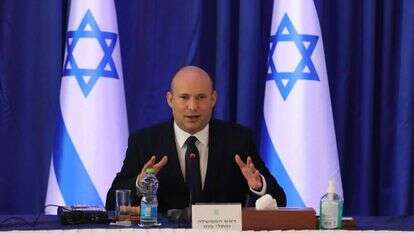 ראש הממשלה נפתלי בנט בישיבת הממשלה. | EPA