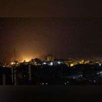 אש בעזה בעקבות תקיפת חיל האוויר. | AFP