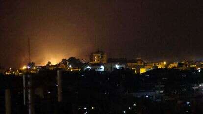 אש בעזה בעקבות תקיפת חיל האוויר. | AFP