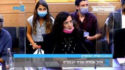 ח"כ לזמי בוועדת הכספים של הכנסת בדיון על הקלות לעמותת עד כאן. | מסך: ערוץ הכנסת