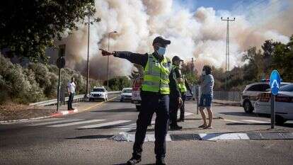 השריפה בהרי ירושלים. | יונתן זינדל, פלאש 90
