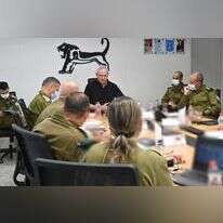 שר הביטחון בני גנץ בפיקוד מרכז, היום. | אריק חרמוני, משרד הביטחון