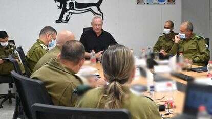 שר הביטחון בני גנץ בפיקוד מרכז, היום. | אריק חרמוני, משרד הביטחון