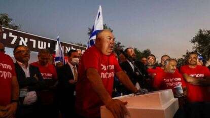 מחאת החקלאים מול משרד החוץ בירושלים. | אורן בן־חקון