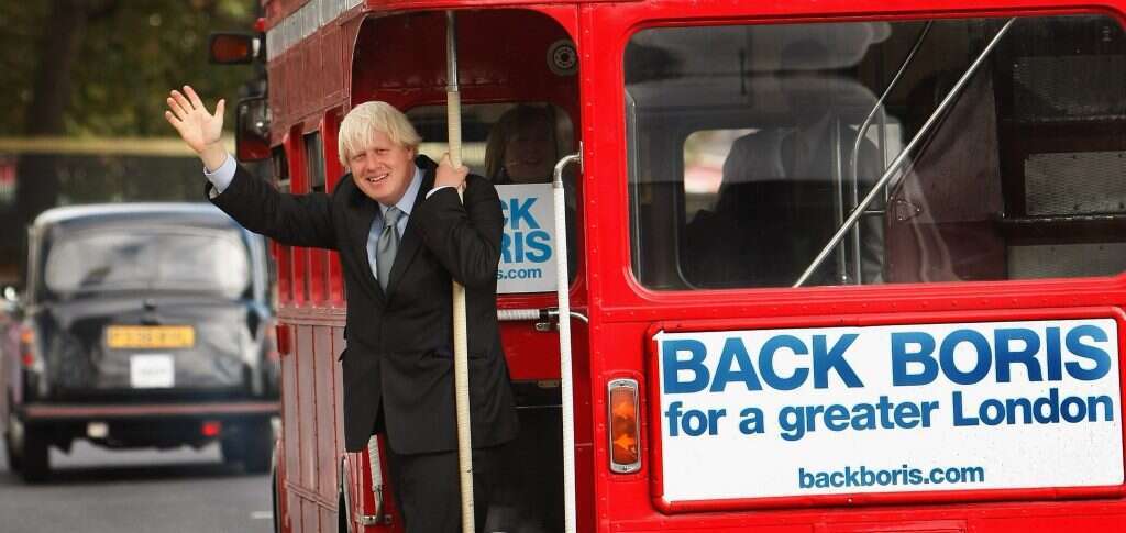 בוריס ג'ונסון בקמפיין לראשות עיריית לונדון. | גטי אימג'ס בוריס ג'ונסון בקמפיין לראשות עיריית לונדון. | גטי אימג'ס
