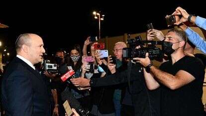 ראש הממשלה בנט לפני המראתו לניו יורק, אמש. | אבי אוחיון, לע"מ