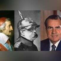 ניקסון, פון־ביסמרק ורישלייה. | וציור: גטי אימג'ס ופיליפ דה שאמפיין