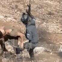 הפינוי האלים ביצהר. | מסך מתוך הסרטון שצילם ידידיה גרוסמן הפינוי האלים ביצהר. | מסך מתוך הסרטון שצילם ידידיה גרוסמן