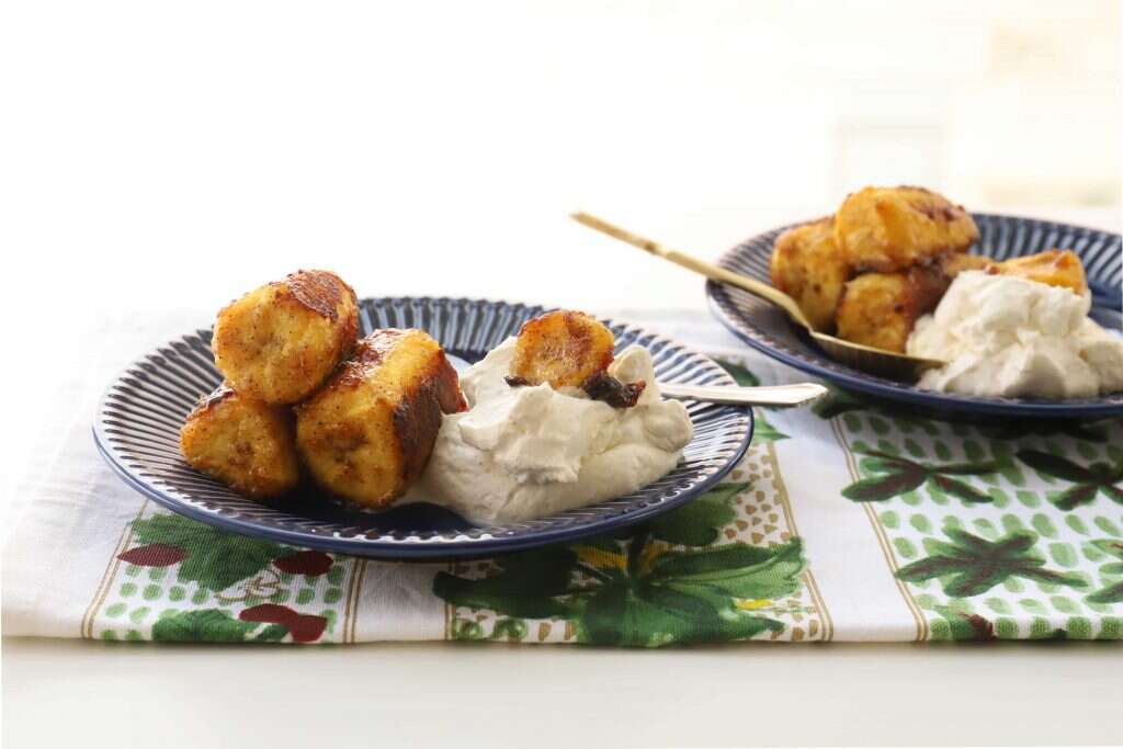 פלנטיין מקורמלות עם קרם מסקרפונה. | אפרת ליכטנשטט