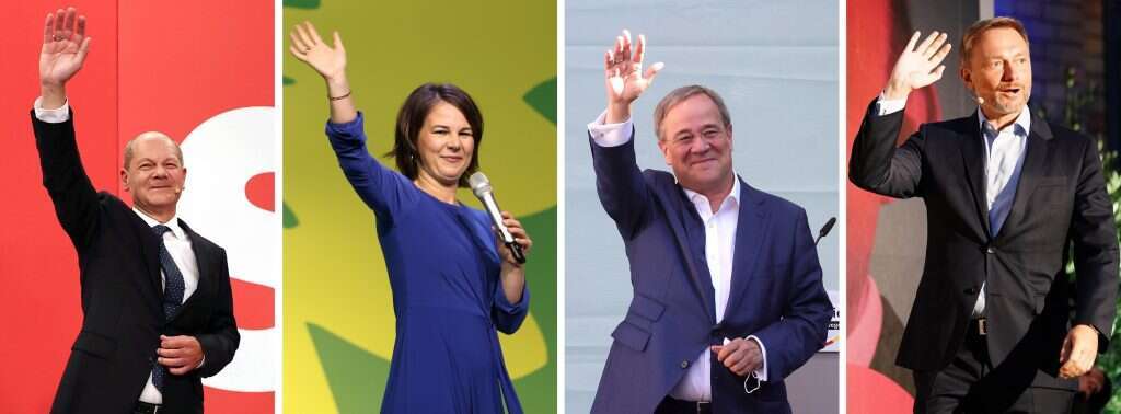 מימין: כריסטיאן לינדנר, ארמין לאשט, אנלינה ברבוק ואולף שולץ. | EPA