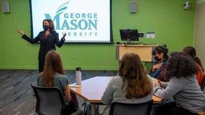 סגנית נגיא ארה"ב קמלה האריס באוניברסיטת ג'ורג' מייסון בוורג'יניה, השבוע. | AFP סגנית נגיא ארה"ב קמלה האריס באוניברסיטת ג'ורג' מייסון בוורג'יניה, השבוע. | AFP