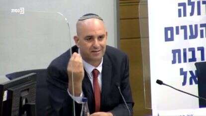 יאיר רביבו בהשקת שדולת הערים המעורבות בכנסת. | מסך: ערוץ הכנסת