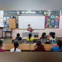 לימודים בבית הספר תחת נהלי הקורונה. | EPA