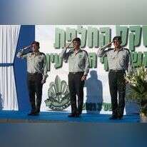 מימן: ראש אמ"ן היוצא תמיר היימן, הרמטכ"ל אביב כוכבי וראש אמ"ן הנכנס אהרון חליוה. | דובר צה"ל