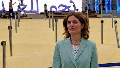 תמר זנדברג בתערוכת אקספו באיחוד האמירויות. | AFP