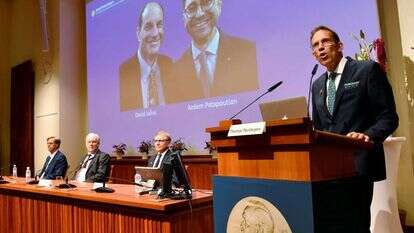 ההכרזה על זוכי פרס נובל לרפואה. | EPA