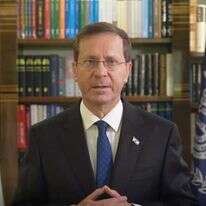 הנשיא יצחק הרצוג נואם בוועידת הגולן של מקור ראשון. | גרגורי באדו. מקליט: אורי בוזגלו