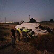 אחד הרכבים שהיה מעורב בתאונה, הבוקר. | דוברות המשטרה אחד הרכבים שהיה מעורב בתאונה, הבוקר. | דוברות המשטרה