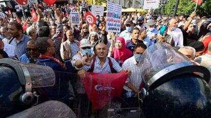 ההפגנות בתוניסיה. | AFP