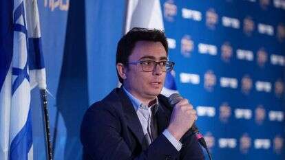 מנכ"ל משרד ראש הממשלה יאיר פינס בוועידת הגולן, היום. | אנצ'ו גוש ג'יני