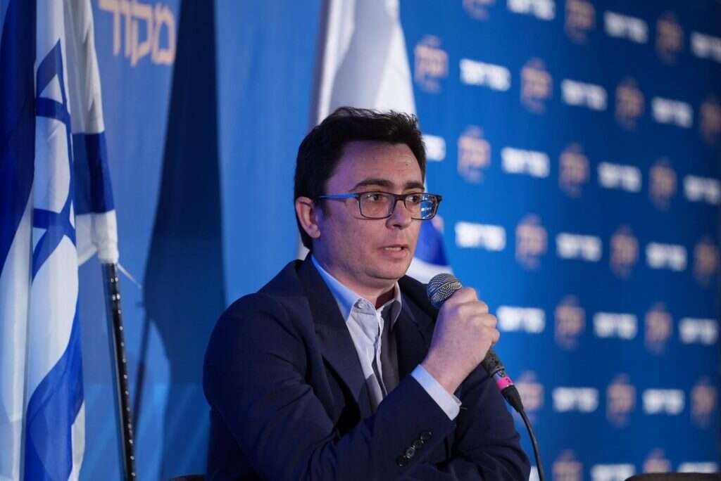 מנכ"ל משרד ראש הממשלה יאיר פינס בוועידת הגולן, היום. | אנצ'ו גוש ג'יני