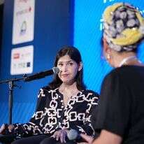 שרת האנרגיה קארין אלהרר בוועידת הגולן. | אנצ'ו גוש ג'יני