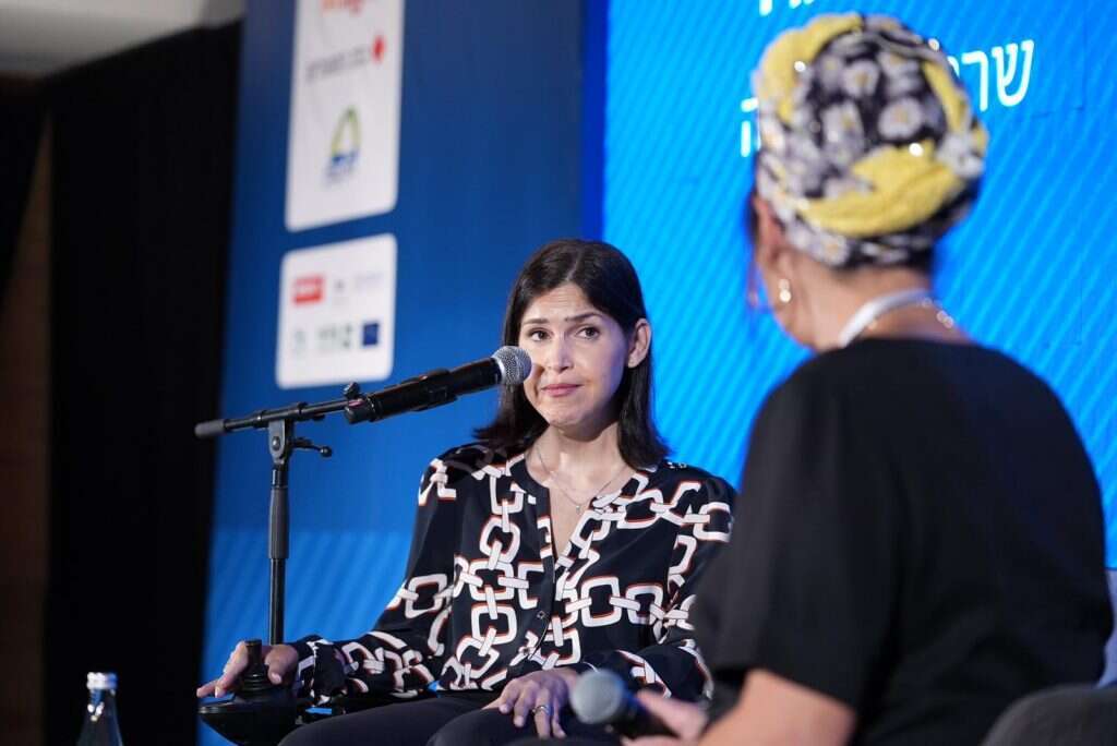 שרת האנרגיה קארין אלהרר בוועידת הגולן. | אנצ'ו גוש ג'יני