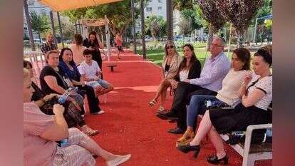 נציגי הקואליציה בביקורם בלוד, אתמול