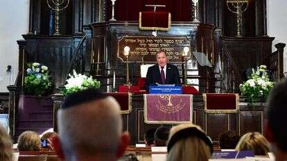 ראש ממשלת שבדיה סטפן לוון נואם בפורום למאבק באנטישמיות במאלמו. | EPA