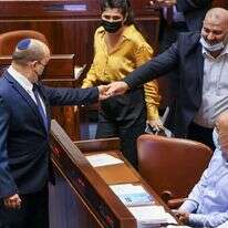 בנט ועבאס במליאת הכנסת. | נועם משוקוביץ, דוברות הכנסת