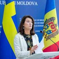 שרת החוץ השוודית אן לינדה. | EPA שרת החוץ השוודית אן לינדה. | EPA